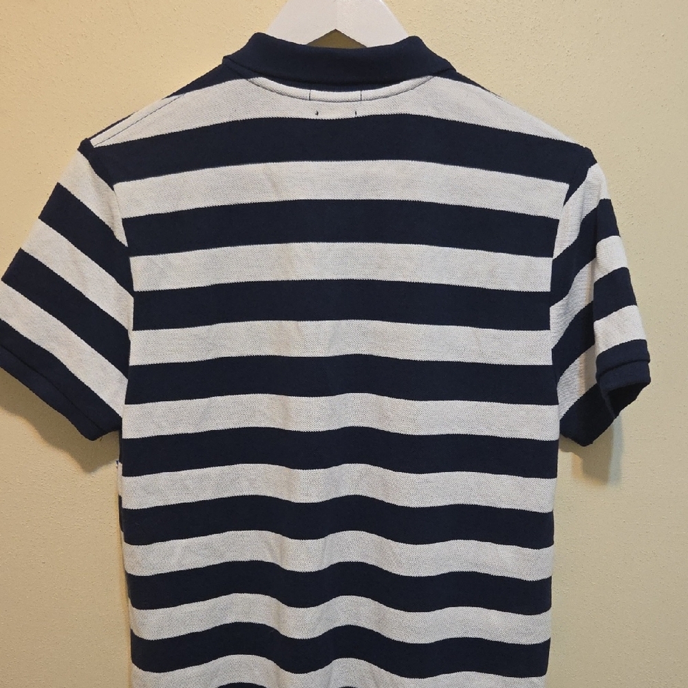 Polo By Ralph Lauren Navy and White Rugby Striped Mini Preppy Dress Size L - Picture 8 of 12